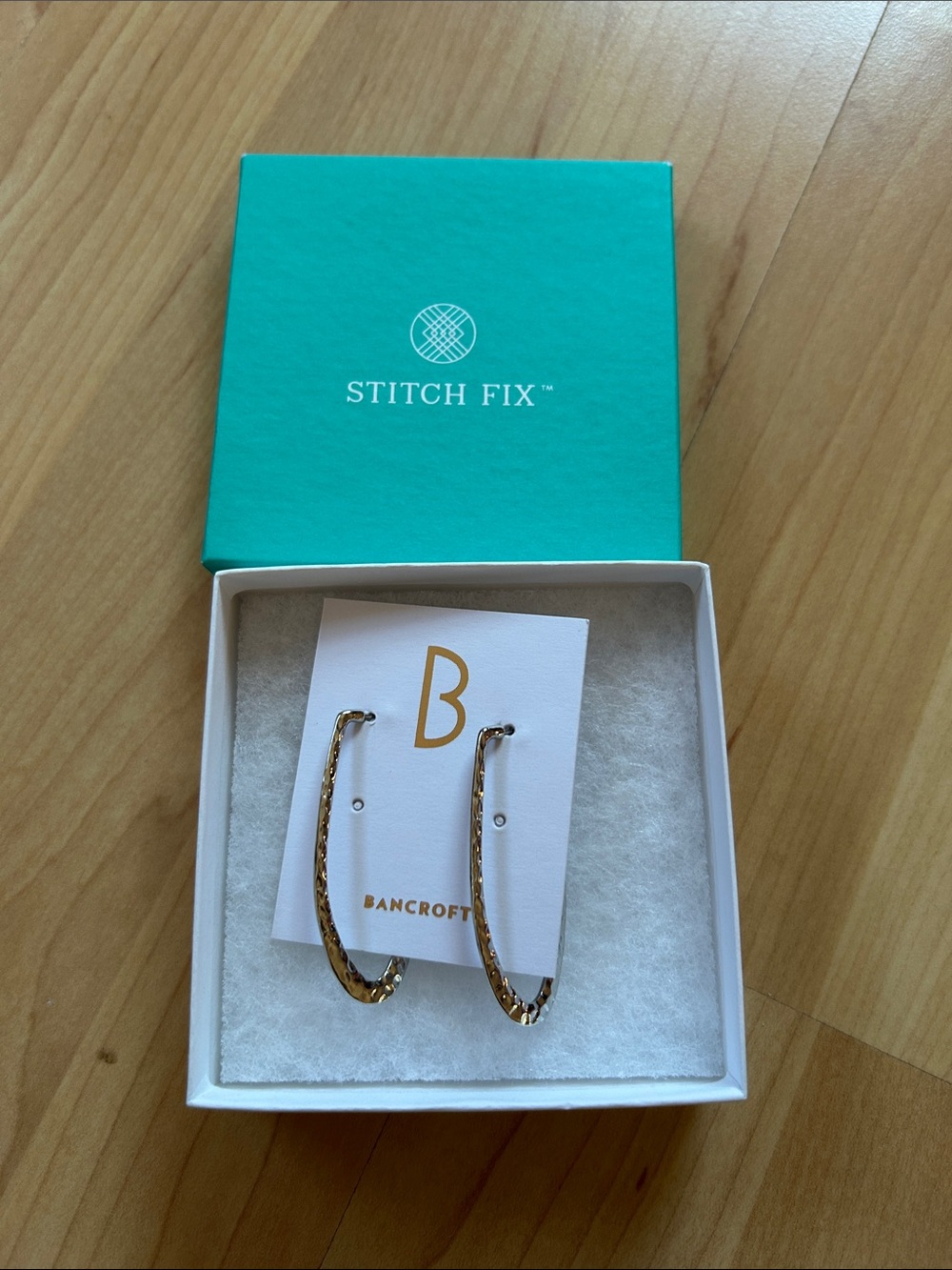 Bancroft Gold Textured Hoop Earrings - Stitch Fix